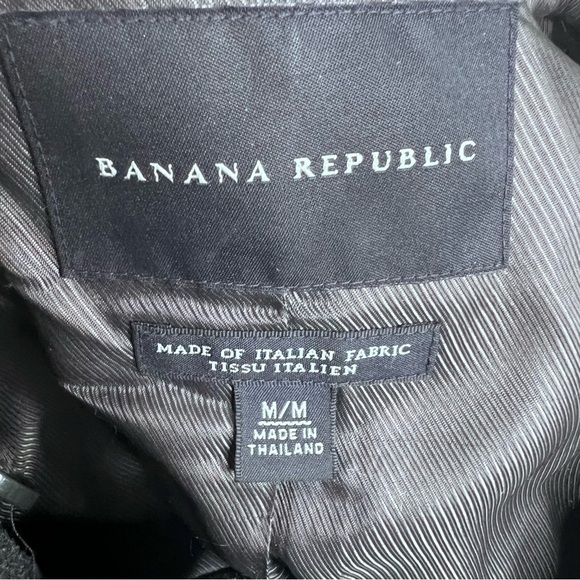 Banana Republic Grey Wool Trench Pea Coat with belt Size Medium - Picture 12 of 15